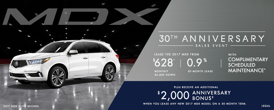 Acura MDX 30th Anniversary Sales Event Acura MDX 30th Anniversary Sales Event