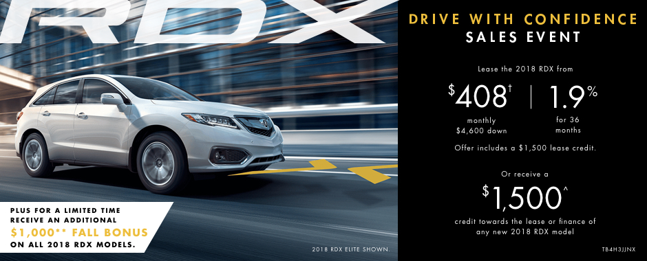 2018 Acura RDX — Drive With Confidence Sales Event 2018 Acura RDX — Drive With Confidence Sales Event