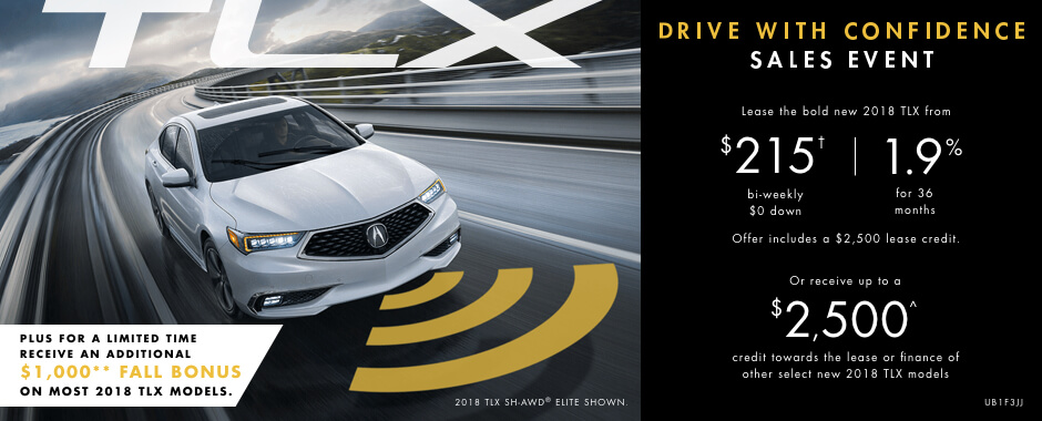 2018 Acura TLX — Drive With Confidence Sales Event 2018 Acura TLX — Drive With Confidence Sales Event