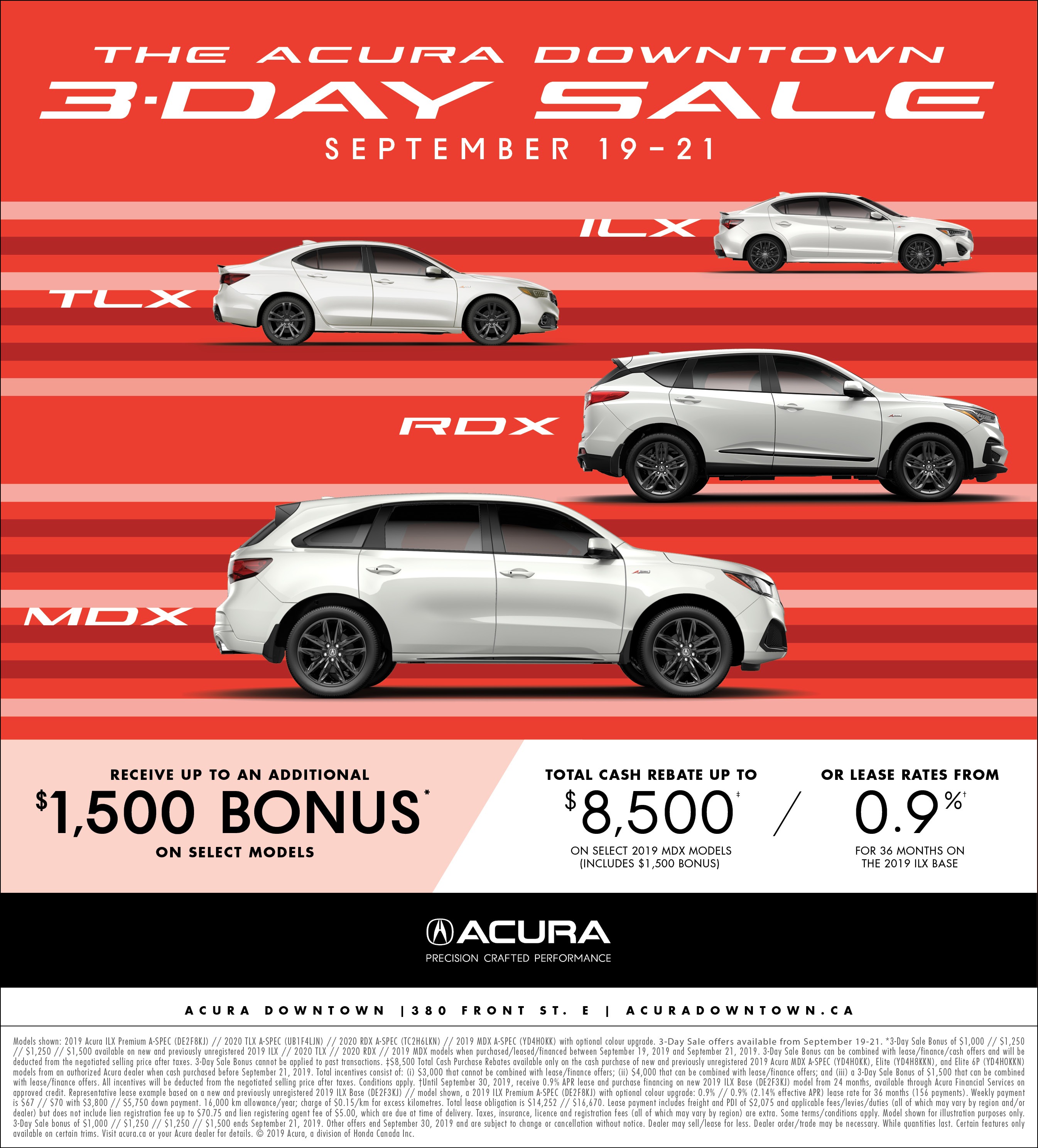 Acura Downtown 3-Day Sale Acura Downtown 3-Day Sale