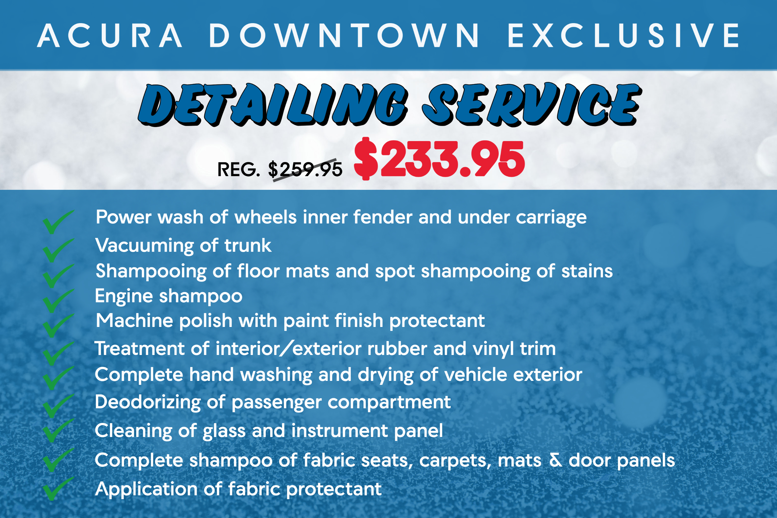 Acura Downtown Detailing Service Acura Downtown Detailing Service