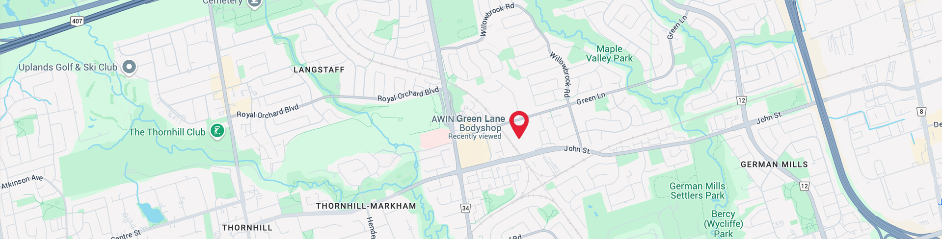 Green Lane Bodyshop map